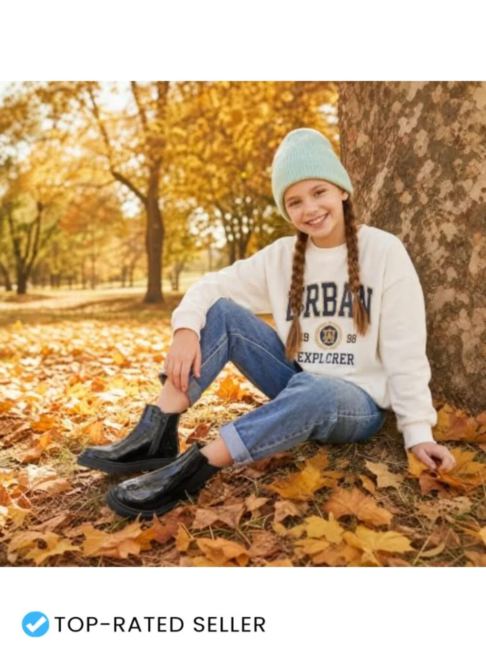 Kids Chelsea Ankle Boots Waterproof Chunky Platform Lug Sole Winter Shoes